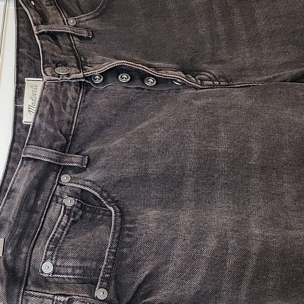 Madewell Jeans Darted Barrel-leg Classic Black Women's Size 30 - Picture 10 of 16